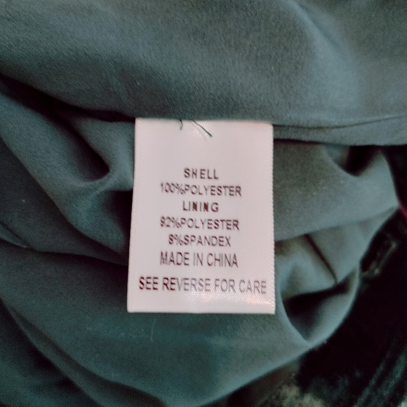 LUCY PARIS PETRA CRUSHED VELVET BLAZER, GREEN L - Picture 14 of 15